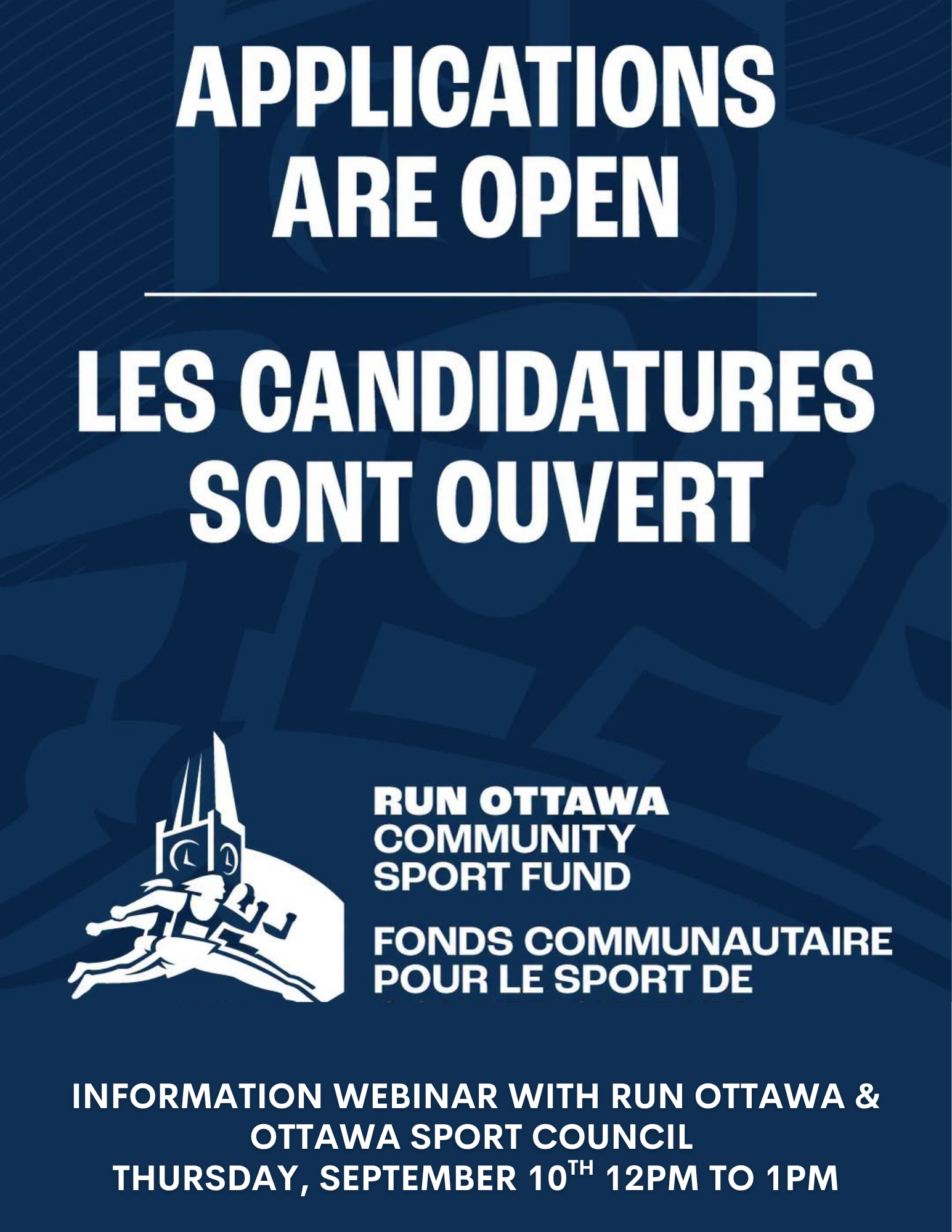 $20,000 of Funding Available Through the Run Ottawa Community Sport Fund